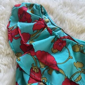 Billabong toga ruffle mini floral dress